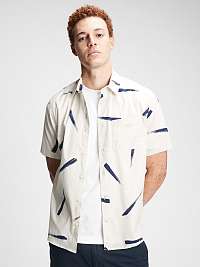 GAP biele pánska košeľa ss pop reg collar