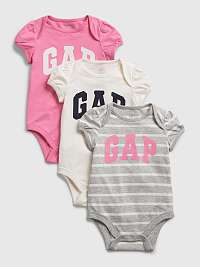 GAP dievčenský 3 pack body Logo v-g ss