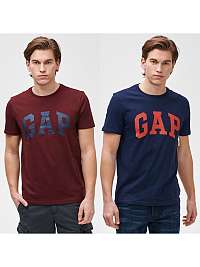 GAP farebné 2 pack pánske tričko Logo basic arch