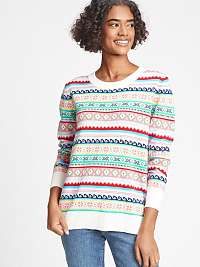 GAP farebné dámsky sveter s farebnými motívmi