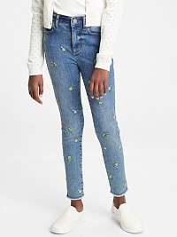 GAP farebné dievčenské džíny s výšivkami