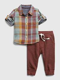 GAP Jul Plaid K2W Set detský Červená Viacfarebná