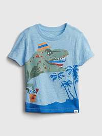 GAP modré chlapčenské tričko Dinosaur
