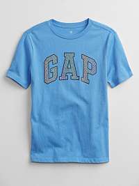 GAP modré chlapčenské tričko Logo interact graphic t-shirt