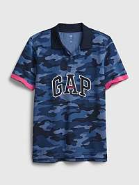 GAP modré chlapčenské tričko printed pq pol