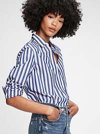 GAP modré dámska košeľa perfect in poplin
