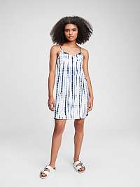 GAP modré detské šaty surplice dress