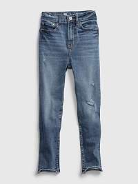 GAP modré dievčenské džínsy High Skinny