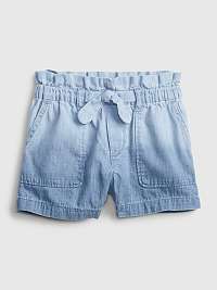 GAP modré dievčenské kraťasy Ruffle dip dye