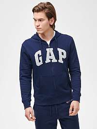 GAP modré pánska mikina Logo arch hoodie