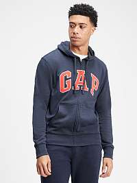 GAP modré pánska mikina Logo hoodie sweatshirt