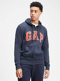 GAP modré pánska mikina Logo hoodie sweatshirt