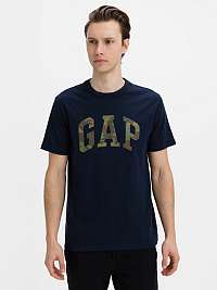 GAP modré pánske tričko Logo Camo Arch