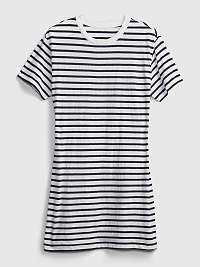 GAP modré pruhované šaty Logo tall gap ss dress