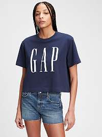 GAP modré tričko Logo boxy ss