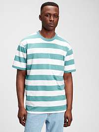 GAP modro-biele pánske tričko Stripe