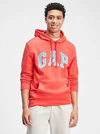 GAP oranžové pánska mikina Logo arch hoodie