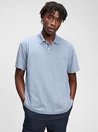 GAP Organic Cotton Polo tričko Modrá