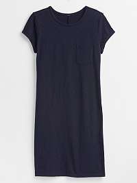 GAP Pocket Tee Šaty Modrá