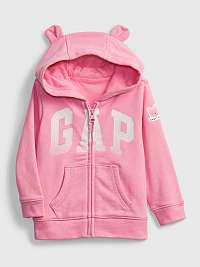 GAP ružové detská mikina Logo hoodie