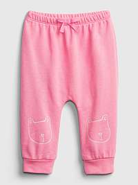 GAP ružové detské tepláky brannan bear pull-on pants