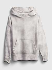 GAP sivé detská mikina teen recycled knit hoodie