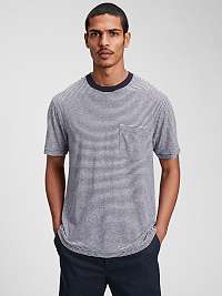 GAP SS Linen Tričko Modrá