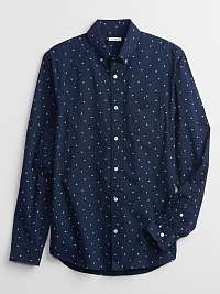 GAP Standard Poplin Košeľa Modrá