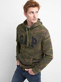 GAP zelená pánska mikina Logo Fleece