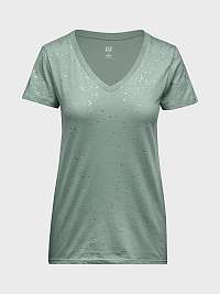 GAP zelené dámske tričko favorite print t-shirt