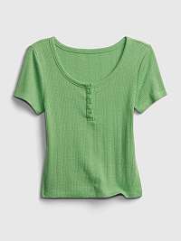 GAP zelené dievčenské tričko tw ss henley