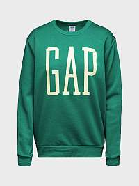 GAP zelené pánska mikina Logo pullover sweatshirt