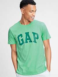 GAP zelené pánske tričko Logo v-basic