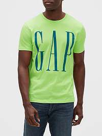 GAP zelené pánske tričko Logo v-ss corp
