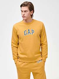 GAP žlté pánska mikina Logo crewneck sweatshirt