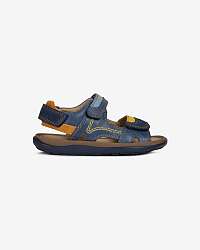 Geox modré chlapčenské kožené sandále Lipari