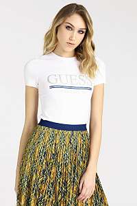 Guess biele tričko Front Logo Print