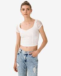 Guess biely crop top Rea