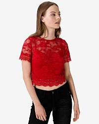 Guess červený crop top Paula