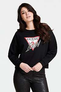 Guess čierna mikina Icon Logo Sweatshirt