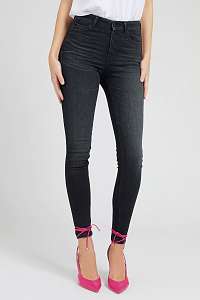 Guess čierne džínsy Push up Skinny Fit Denim