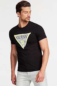 Guess čierne pánske tričko Triangle Logo T-shirt