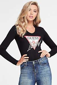 Guess čierne tričko Icon Logo T-shirt
