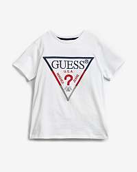 Guess Embroidery Front Logo Tričko detské Biela