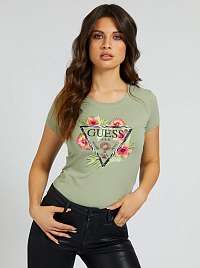Guess khaki tričko Rebeca Tee