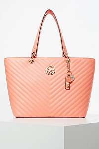 Guess lososové kabelka Kelsey Logo Shopper