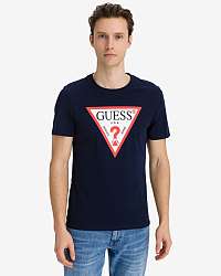 Guess modré pánske tričko Original Logo