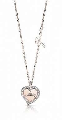 Guess rose gold náhrdelník Heart Warming