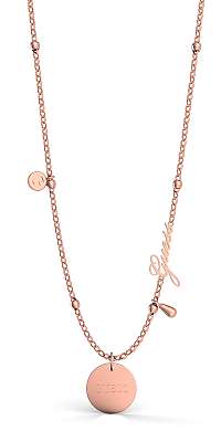 Guess rose gold náhrdelník Peony Art
