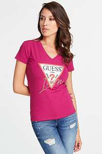 Guess ružové dámske tričko Pink Icon s logom